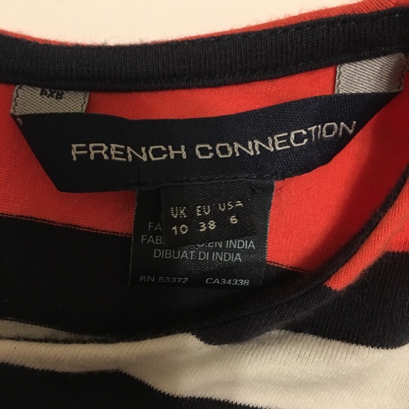 French Connection Womens Jag Multi Stripe Sheath Dress Cotton Stretch size 6 - Picture 10 of 10